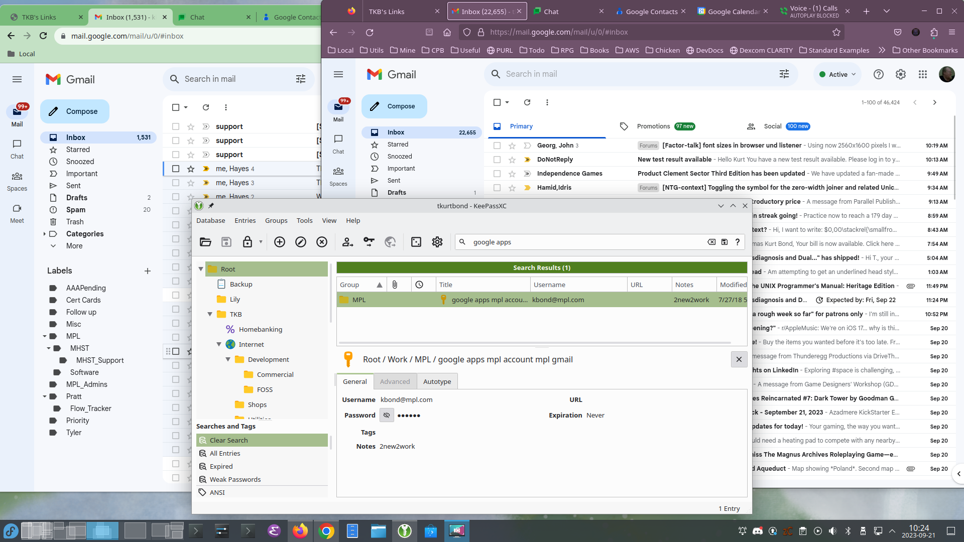 Virtual Workspace 3: Work and Personal Email